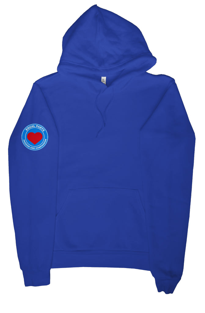 Adult Unisex Fit  pullover hoody Royal Blue w/unic