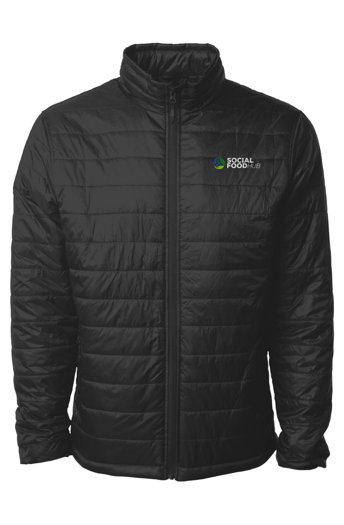 Men's Black Puffer Jacket w/Logo 