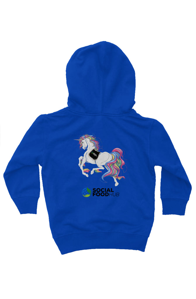 kids unisex fit fleece pullover hoody royal blue 