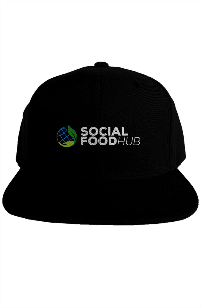 premium black snapback w/logo 