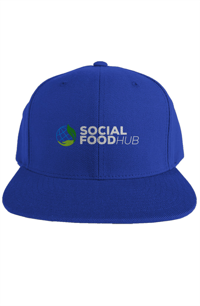 premium royal blue snapback w/logo 