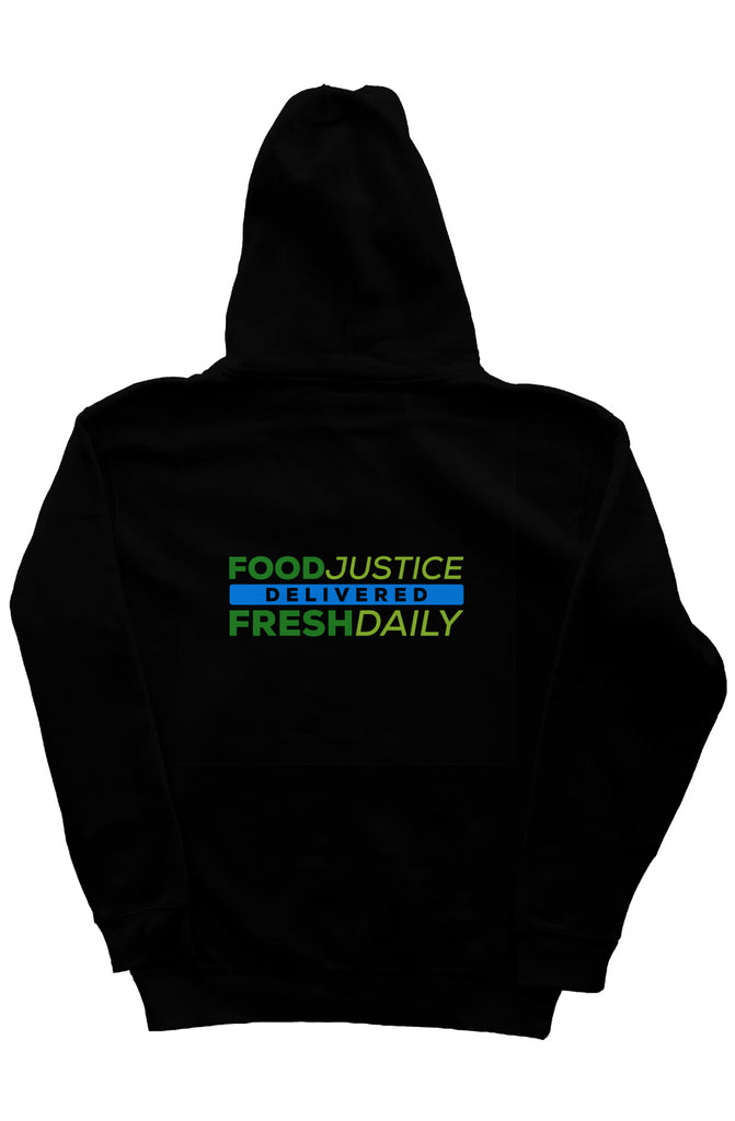 Adult Unisex Fit heavyweight pullover hoodie black