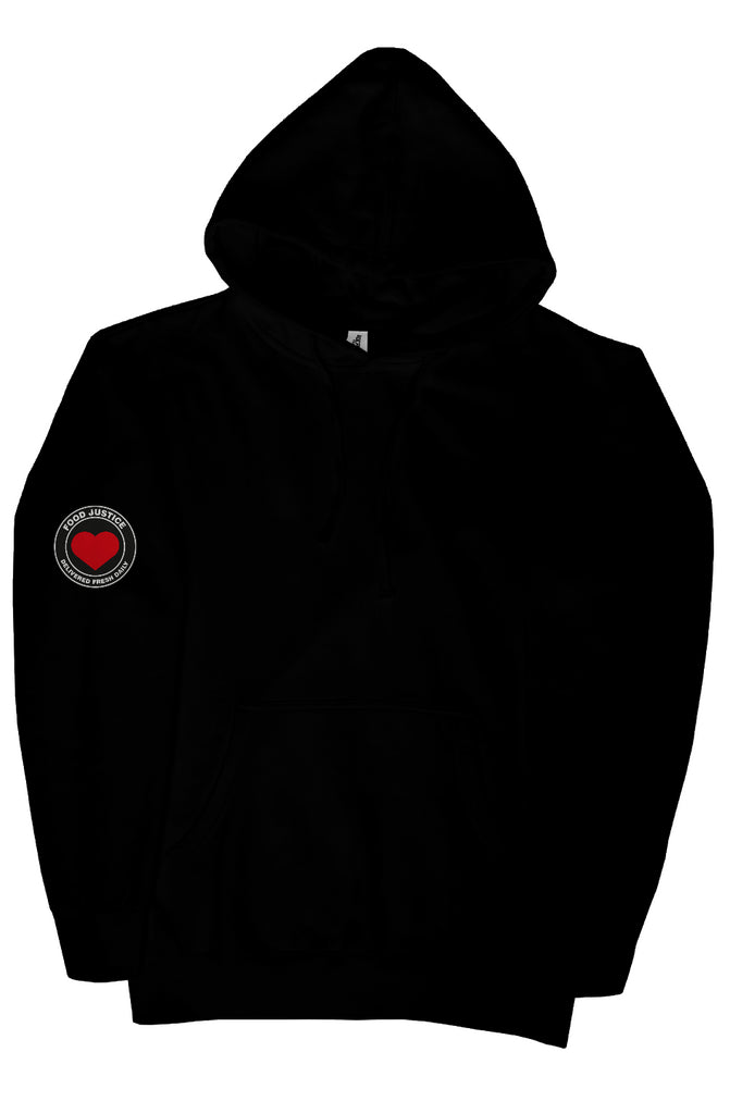 Adult Unisex Fit heavyweight pullover hoodie black