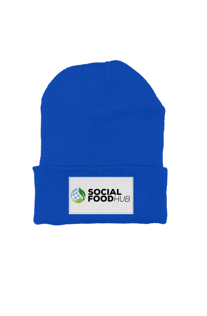 Royal Blue Form fitting beanie w/Logo