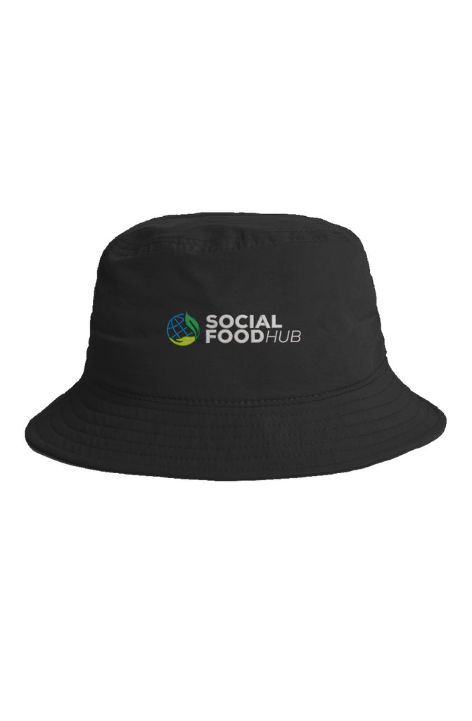 Black Nylon Bucket Hat w/Logo