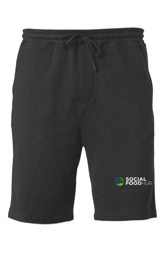 Men's  Mid-weight Fleece Shorts Black w/Logo