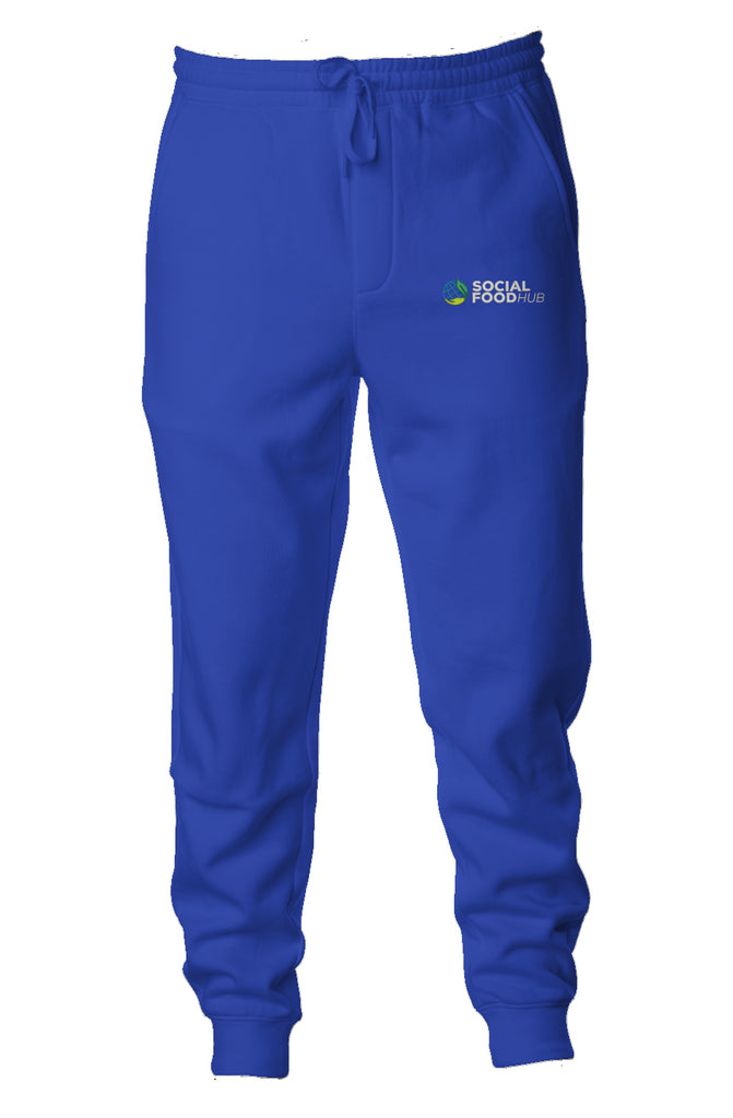  Men's Mid-weight Fleece Joggers Royal Blue w/Logo