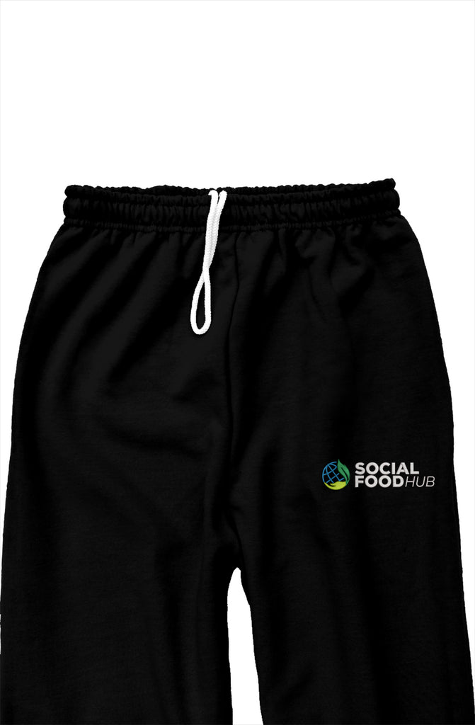 Adult Unisex fit black classic sweatpants w/logo