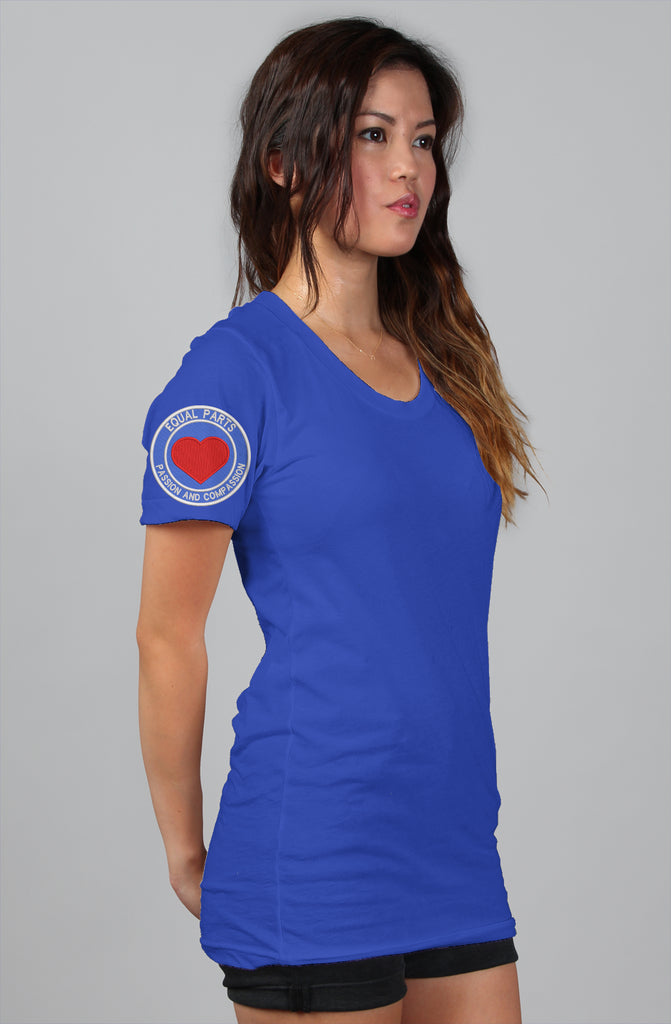 Women's relaxed fit Royal Blue t-shirt w/Unicorn/S