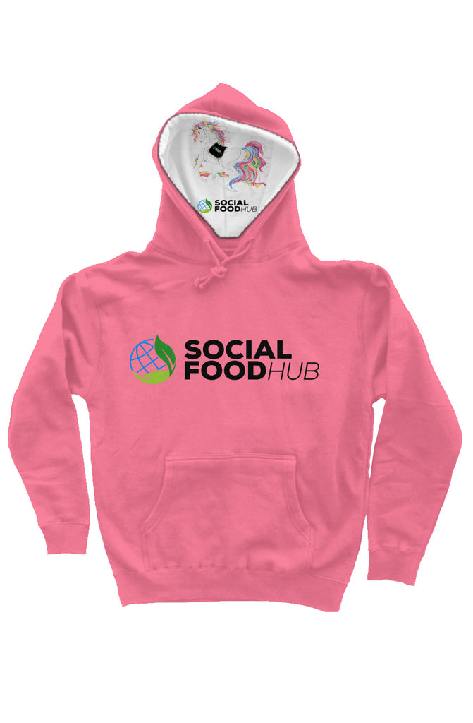 Adult Unisex fit Mid-weight pullover hoody Pink