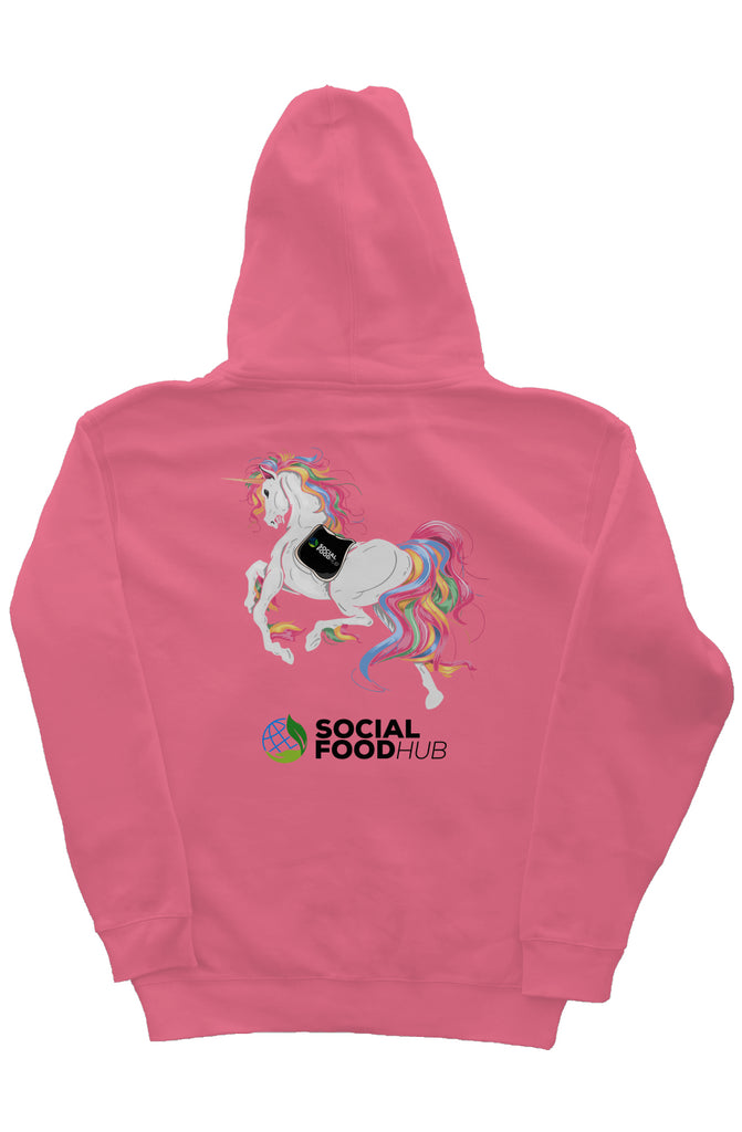 Adult Unisex fit Mid-weight pullover hoody Pink