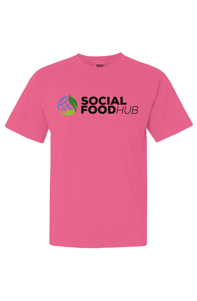 Adult Unisex fit Garment Dyed Pink Heavyweight T-S