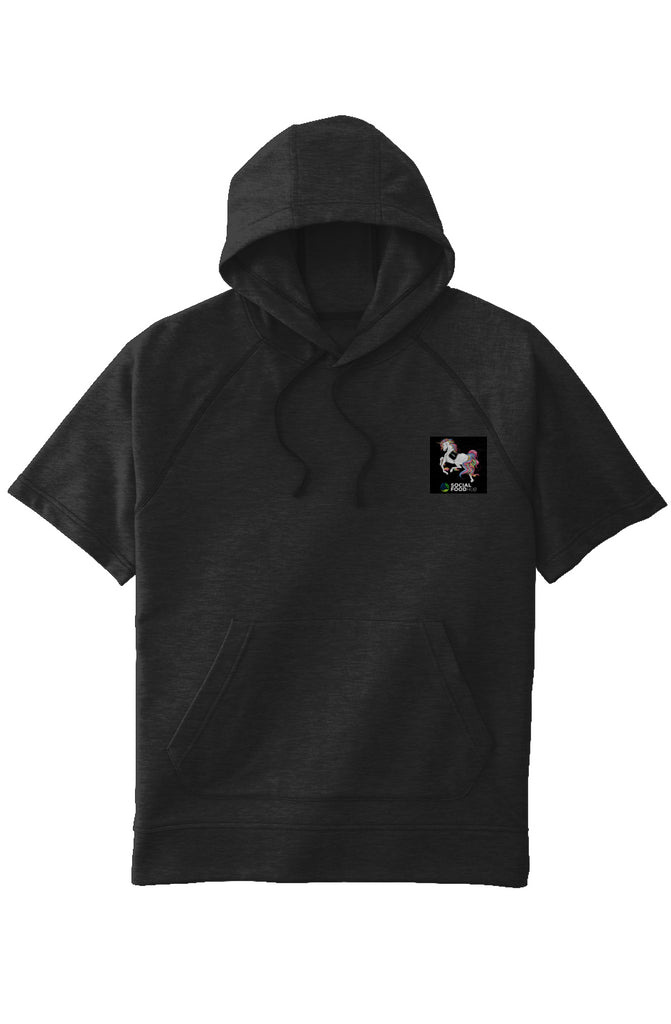 Men&amp;#39;s Tri-blend Hooded  Pullover fleece Black