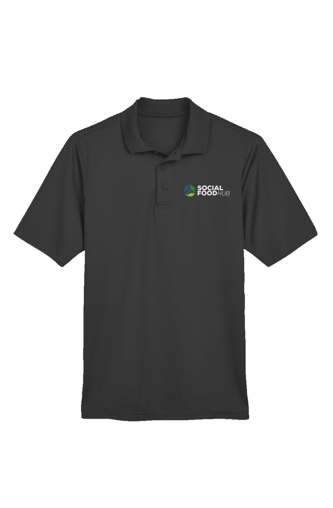 Men's Black Performance Polo w/Logo