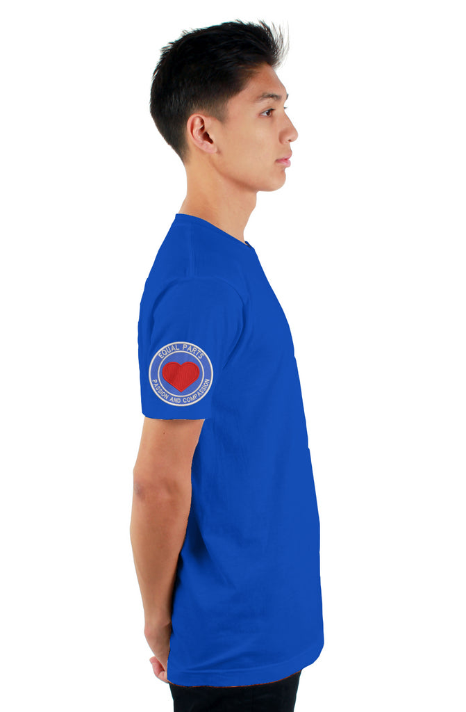 Adult unisex fit royal blue short sleeve w/Logo/Un