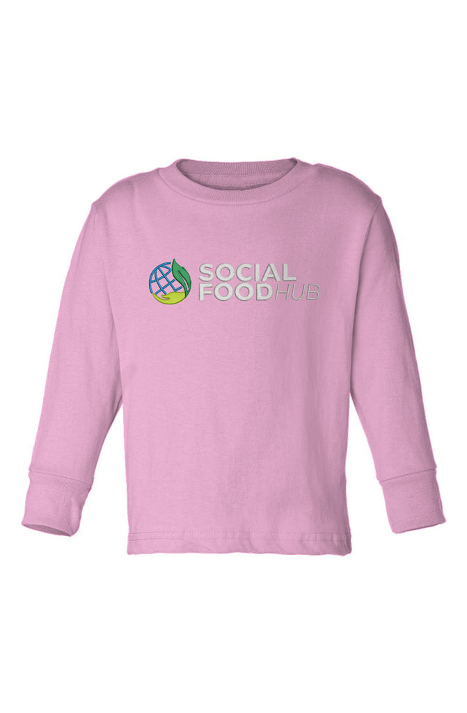 Toddler Unisex Fit pink Long Sleeve Logo/Unicorn 