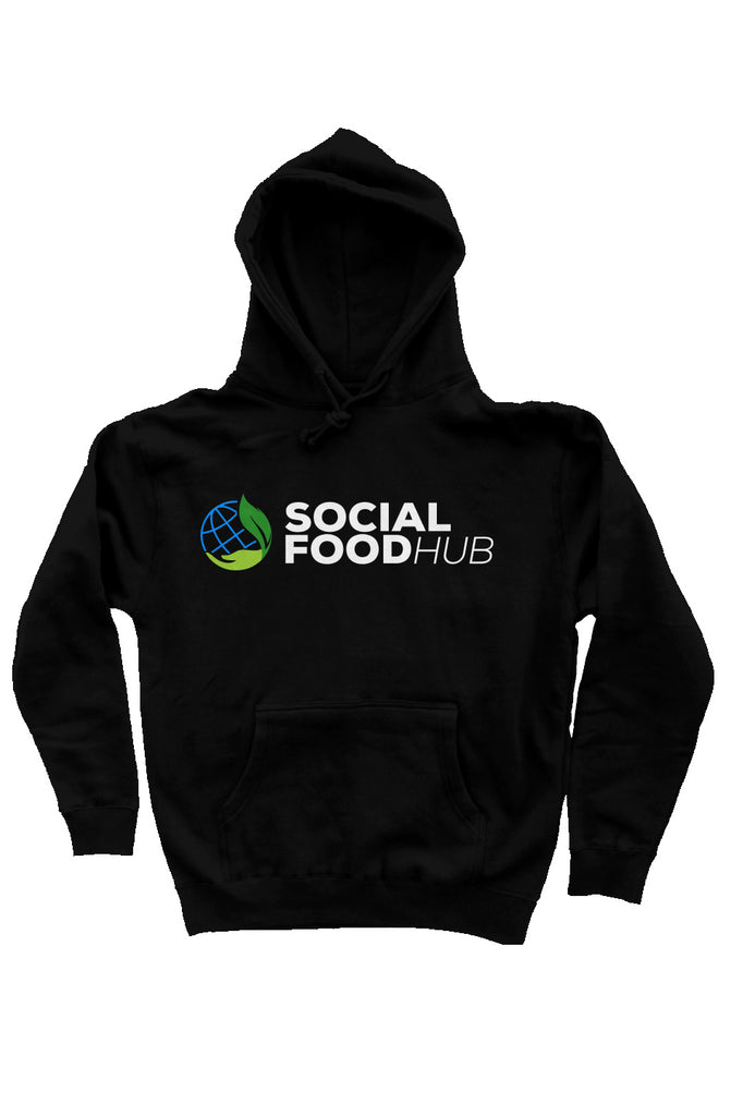  Adult unisex fit black pullover hoodie Logo/Unico