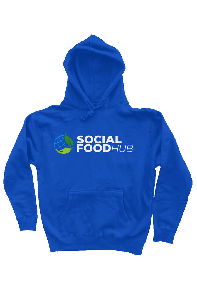  Adult Unisex fit Royal Blue Pullover hoodie w/Log