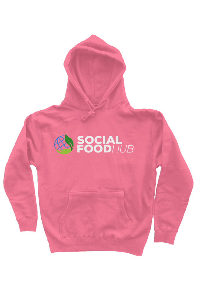 Adult Unisex fit Pink Pullover Hoodie w/Logo/Unico