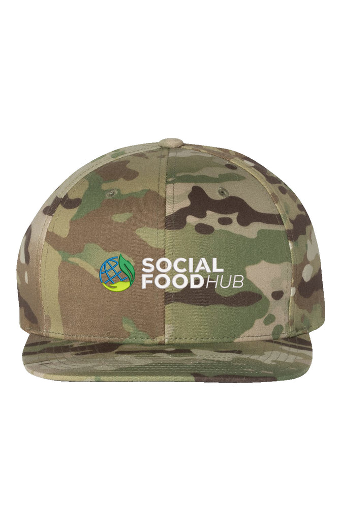  Multicam Green Flat Bill Premium Snapback w/Logo