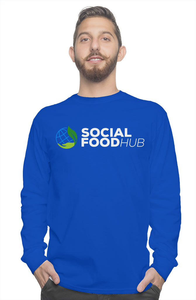 men's Royal Blue long sleeve w/ logo/unicorn/sleev