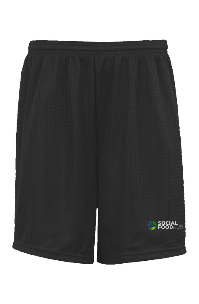 Men's Black Classic Mesh Shorts w/Logo