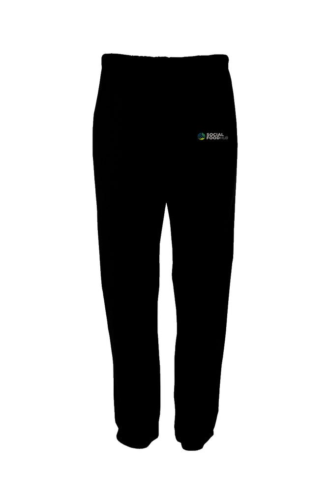 Men's Black Sweatpants w/Side Entry Pockets/Logo