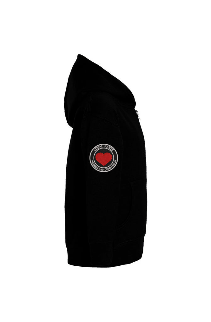 Toddler UNISEX-FIT  Full-Zip Fleece Hoodie black