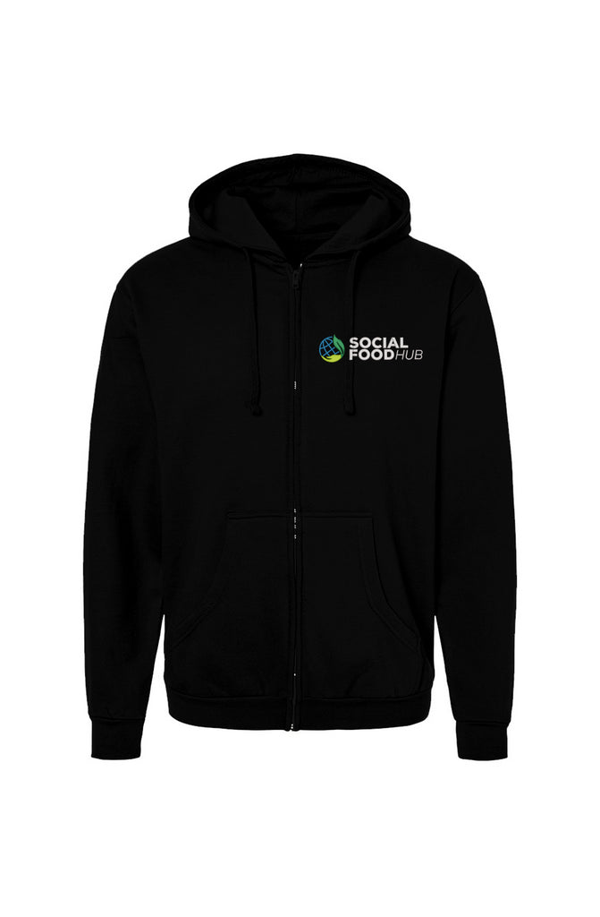 Adult-Unisex-Fit Full-Zip Hoody Black