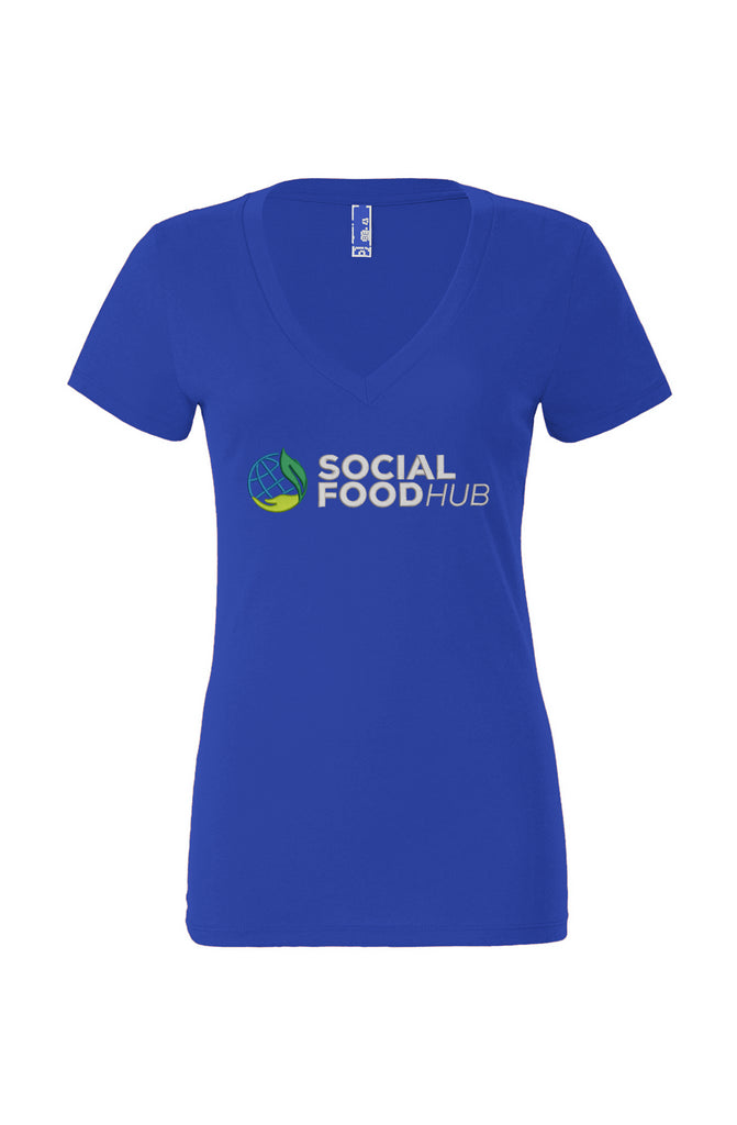 Women's Jersey Deep V-Neck Tee Royal Blue