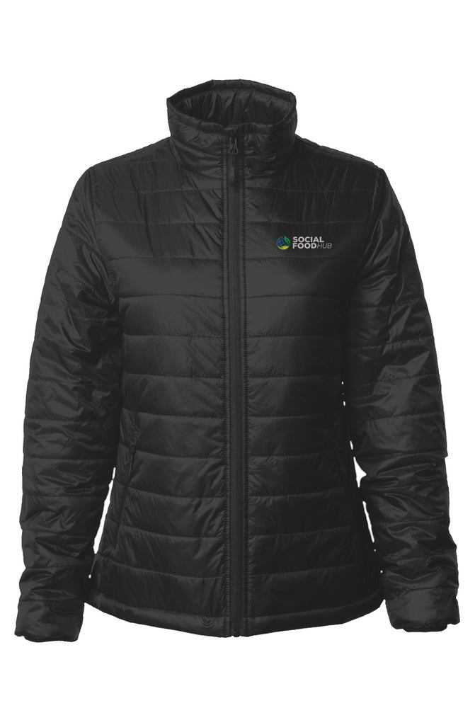 Women's Puffer Jacket Black w/Logo